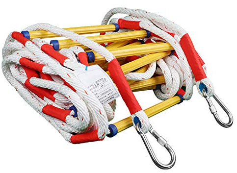 Notfall-Feuerleiter-Strickleiter, weiche Sicherheits-Hängeleiter, rutschfest für den Haushalt, kompakt, wiederverwendbar, für Dach-Spielset, Schaukel-Set, Baumhaus-Fenster
