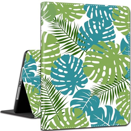 Case for iPad 10.2 9th / 8th / 7th Generation (2021/2020/2019 Model) 10.2 Inch, iPad Air 3 Case/10.5 Inch Pro, Multi-Angle View Automatic Wake Up/Sleep Protective Shell - Tropical Leaves