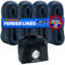 Five Oceans 4-Pack 3/8 x 6' Boat Fender Lines with 5 Eyelet, Boat Ropes for Docking with Loop, Marine-Grade Navy Blue Premium Nylon Double Braided Boat Rope - FO4699