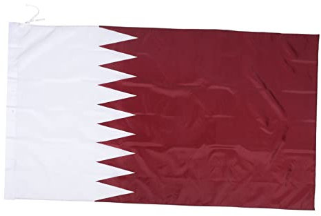 Kisangel Qatar-flagge Nationalflagge Katar Zum Aufhängen Im Außenbereich Aus Polyester Zur Dekoration