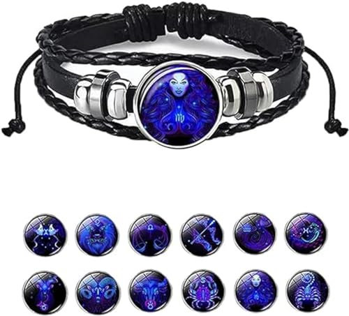 Gleym Bracelet,Manifestation Bracelet,Zodiac Signs Spirit Bracelet,Adjustable Zodiac Constellation Universe Spirit Bracelet,Spirilet Bracelet Zodiac Manifestatio,Jewelry Gifts for Unisex (Virgo)