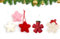 5 Stück Sterne Schneeflocke Anhänger Christbaum Figuren Anhänger Weihnachtsbaum Anhänger aus Filz Weihnachtsdeko Christbaumschmuck Anhänger Winterdeko Weihnachten Deko Weihnachtsanhänger (04)