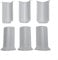 6 Stück Sockelleisten-Eckblöcke, Wandsockel-Eckverkleidung, Wand-Eck-Dekor, 3 Innen- + 3 Außenecken, Anschluss für 8 cm hohe Sockelleisten (M weiß)