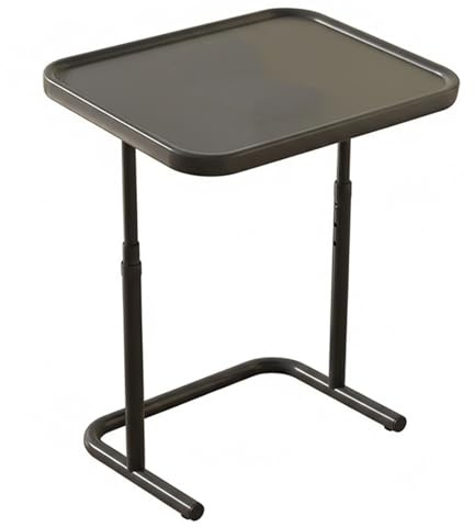 YGER JZGB Camping Tisch, Wohnwagen Tisch, Vergrößert Die Ablagefläche, Höhenverstellbar, mit Getränkehalter, für Vans, LKWs und Wohnmobile(Black)
