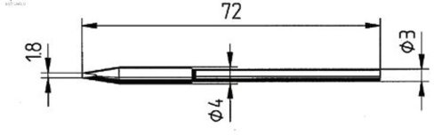 ERSA Dauerlötspitze gerade meißelförmig 1,8 mm 0212EDLF