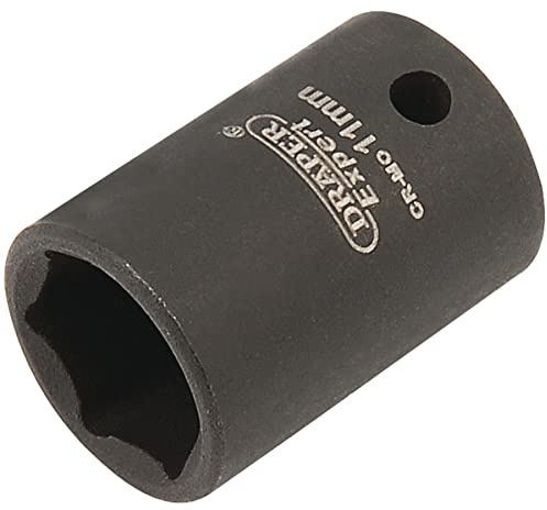 Draper Expert 5016 11mm 1/4-inch Square Drive Hi-Torq 6-Point Impact Socket, Blue