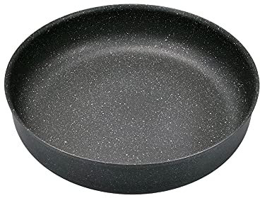 Moneta Tortiera Etnea, Alluminio Antiaderente Effetto Pietra, Nero, 28 cm