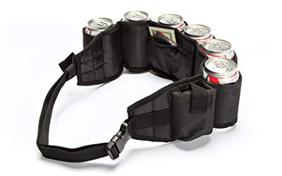 Bier-Gürtel, isoliert, mit Fach innen, ReiÃŸverschlussfach und extra Tasche für Handy oder Rauch, Qualität (6 Farben zur Auswahl)