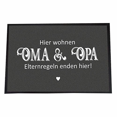 4youDesign (50 x 70 cm, Hier wohnen Oma & Opa - Elternregeln Enden Hier!)