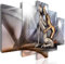 decomonkey Bilder Abstrakt 200x100 cm 5 Teilig Leinwandbilder Bild auf Leinwand Vlies Wandbild Kunstdruck Wanddeko Wand Wohnzimmer Wanddekoration Deko Liebe Love