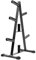 Popamazing Olympic Weight Plate Tree Rack Bumper Plate Stand Storage 2'' Round Tubes 7 Bar Holder