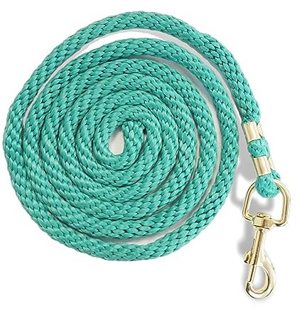 Führstrick für Pferd - Anbindestrick in verschiedenen stylischen Designs, Führleine, Anbindeseil Pony, Esel, Ziege (Türkis)