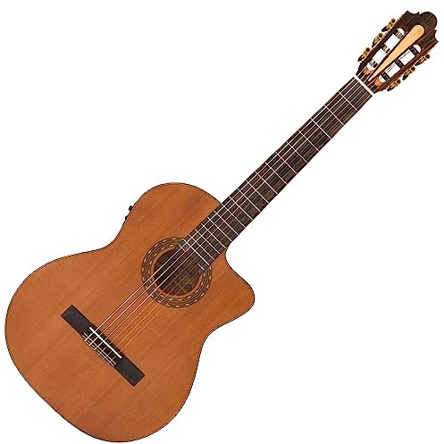 Santos Martinez Allegro Cutaway Electro-Classic Guitar - Natural High Gloss