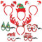 Toyvian Weihnachten Stirnbänder Sonnenbrillen Weihnachten Neuheit Party Dekoration Rentier Haarbänder Santa Haarschmuck Perfekt für Weihnachtsfeiern Und Foto Requisiten