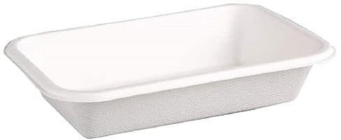 Fiesta Green DW347 - Bandejas compostables de bagazo (18 x 12 cm, 50 unidades)