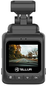 TELLUR Dash Patrol DC1-Autokamera, FullHD 1080P, G-Sensor erkennt Aufprall und startet die Aufnahme, Parküberwachungsfunktion, Schwarz
