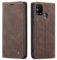 mvced Handyhülle Kompatibel mit Samsung Galaxy M31,Premium Leder Flip Case Schutzhülle mit Standfunktion,Kaffee