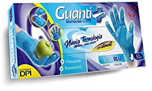 Di Canio Store Einweghandschuhe aus TPE 50 Stück blau Größe L