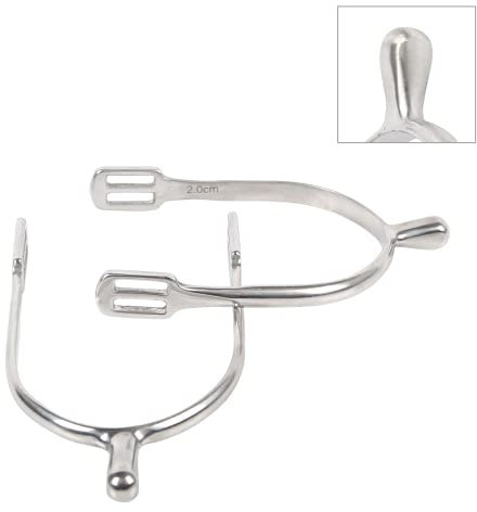 JA Horse Reitsporen Pferde Reiten Sporen aus hochwertiger Edelstahl, langlebig, rostfrei (Damen 30 mm, Kugel)