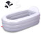 Baignoire gonflable pour adultes, 165,6 x 86,4 x 71,1 cm, baignoire gonflable portable avec dossier pour spa à domicile ou bain de glace (gris blanc) (avec pompe)