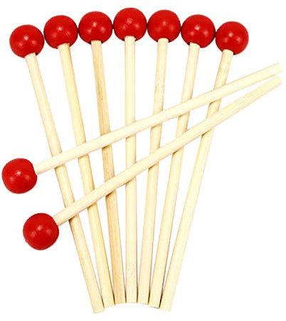 Sipiris 18 Pièces Baguettes à Percussion Maillets de Percussion Marimba Bois Maillet Baguettes Xylophone Maillet Percussion Marteau pour Instrument Glockenspiel Xylophone Carillons
