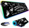 RGB Gaming Mouse Pad Large Mouse Pad Desk Mat Led Mouse Pad Light-up Mouse Pad, Large Keyboard Pad, Optical Waterproof Non-Slip, Great for Gamers, Ouija Board Pattern