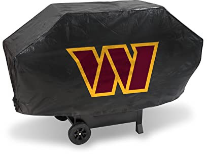 Rico Industries NFL Washington Commanders Deluxe Grillabdeckung Deluxe Vinyl Grillabdeckung – 172,7 cm breit/strapazierfähig/Klettverschluss