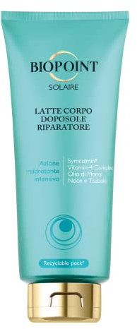 Biopoint Solaire - Latte Corpo Doposole Riparatore 400 ml - Senza oli minerali, coloranti, Nickel Tested e dermatologicamente testato