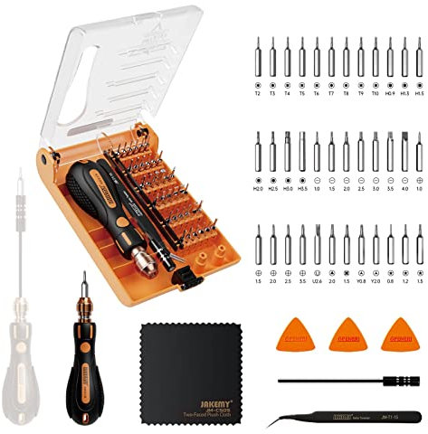 JAKEMY Kleines Schraubendreher-Set, 36 magnetische Bits, Präzisions-Schraubendreher-Reparatur-Set mit Öffnungswerkzeug und Pinzette für Laptop, iPhone, MacBook, Elektronik, Brillen, Uhr, Türklingel