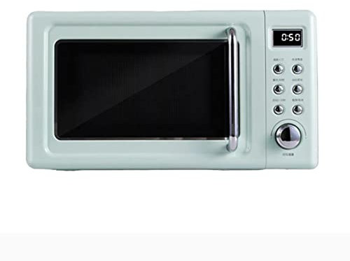 Nostalgia Classic Retro Horno de microondas para encimera de 700 vatios con pantalla LED, 6 configuraciones de cocción, Microondas para encimera, Compacto, Control giratorio, Verde little surprise