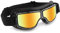 HuoBi Motorradbrille Vintage Anti-Beschlag Pilot PU Leder Brille Staubdicht ATV Off Road Motorrad Helm Eyewear Schutz für Reiten Motorcross Klassen Pilotenbrillen