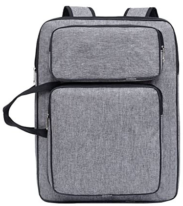 Zeichentasche A3 Zeichenplatte mit Griffen Tragetasche Malerei Skizzenblock Kinder 8K Zeichenmappen Tragbar Künstler Portfolio Verstellbar Transporttasche Multifunktionale Kunstbedarf Rucksack