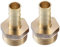 A ABSOPRO 2 Pcs Raccord Cannelé 1/2 BSP Mâle Fil Raccord Laiton 10mm Connecteur Tuyau