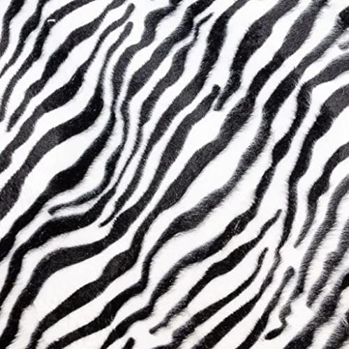 Zebra-Haar-Stoff, Zebra-Muton, Dekostoff, Kostümstoff, Meterware, 1 m x 150 cm