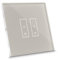 iotty E2S PLUS Interrupteur connecté pour stores et volets roulants, compatible Google/Alexa/Siri, applis iOS/Android, plaque tactile, verre rétroéclairée, capteurs de température et luminosité, beige