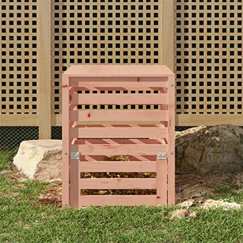 Composteur Douglas, 63,5 x 63,5 x 77,5 cm, matériau de l'article : bois de douglas massif (non traité)