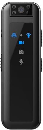 VBESTLIFE -Körperkamera, 1080P-Videorecorder, Tragbar, Tragbare Überwachungskamera, Taschen-Polizei-Körperkamera, Rückenclip-Kamera, mit LED-Anzeigeleuchte