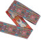 FINGERINSPIRE 7m 50mm Rotes Vintage Jacquardband Ethno Stil Rautenförmiges Blumenmuster Stickerei Gewebte Borte Polyestergewebe Borte Retro Tiroler Band Für Kleidung Handwerksdekor