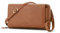 Peacocktion Damen Umhängetasche, Kleine Crossbody Taschen Schultertasche, Handgelenkstaschen Geldbörse mit Crossbody und Handgelenk 2 Riemen, Handytasche zum Umhängen mit RFID Kartenhalter, 01-Braun