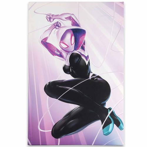 Open Road Brands Marvel Spider-Man Ghost-Spider Light Flash Gallery verpackte Leinwand Wanddekoration – große Gwen Stacy Wandkunst für Zuhause