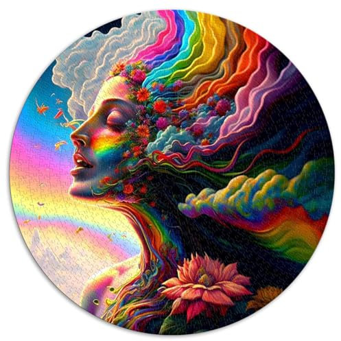Puzzle für Kinder Rainbow Spirit 1000 Teile Puzzle für Erwachsene Papppuzzles für Erwachsene Kinder ab 12 Jahren Präzisionsgeschnittenes 1000-teiliges Puzzle 26,57 x 26,57 Zoll