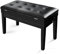 GYMAX Piano Bench, PU Leather Piano Stool with Adjustable Height, Storage and Padded Cushion, Wooden Double Duet Keyboard Stool for Kids Adults