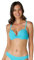 Lovable Bikini Reggiseno con Ferretto Push-up Plain Lurex Donna, Azzurro, 75C