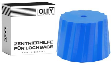 Aide au centrage pour scie cloche - Agrandir le trou du spot encastrable - Aide au perçage pour les découpes de spot - Installation de plus grands spots dans le plafond - Taille 55 mm