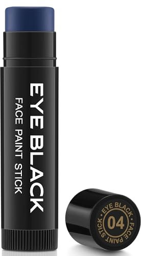 CCbeauty Black Face Paint - Eye Black Football Stick for Baseball, Softball, Sweatproof Body Paint for Halloween Bash (Blue)