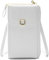 WHENZOO Crossbody Phone Bag Women, PU Leather Mobile Phone Bags, Travel Wallet with Removable Shoulder/Adjustable Strap Card Slots, Small Coin Purse Cell Phone Wallet Shoulder Bags for Women (White)