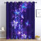 Lärmschutz mit Ösen Vorhang 220x215 cm, Neon Farbenfroher Schmetterling Superweich Deko Vorhang für Wohnzimmer Schlafzimmer, Blickdicht thermovorhang Lila
