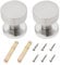 The Lord of the Tools 2pcs Poignée de Porte Rotative pour Chambre à Coucher Poignée à Bille en Acier Inoxydable Serrure Cachée sans Clé avec Vis à Cylindre de Serrure de 8mm Argent 51 X 61mm
