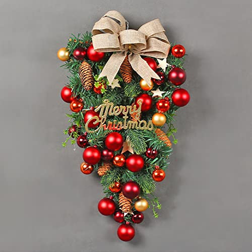Gavigain Upside Down Weihnachtsbaum, handgefertigte Ornament fügt festlichen Urlaub Cheer für Kamin Fenster Wanddekoration