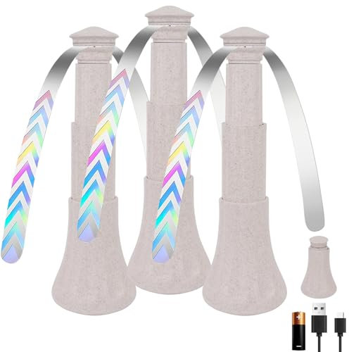 YWAQMCT Antimosche da Tavolo Ventilatore per Allontanare le Mosche, Retrattili Ventilatore Deterrente per Mosche per Uso Interno ed Esterno per Picnic, Ristoranti e Barbecue (3, Bianco Paglierino)